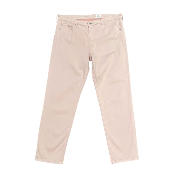 AG Adriano Goldschmeid Pink Pants Prima Crop Cigarette Mid Rise Skinny Jeans 32 - Picture 1 of 13